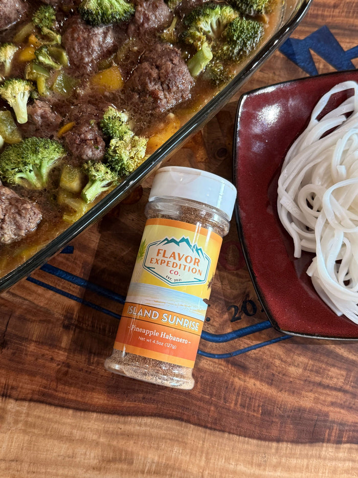 Hawaiian Meatballs with Peppers and Broccoli