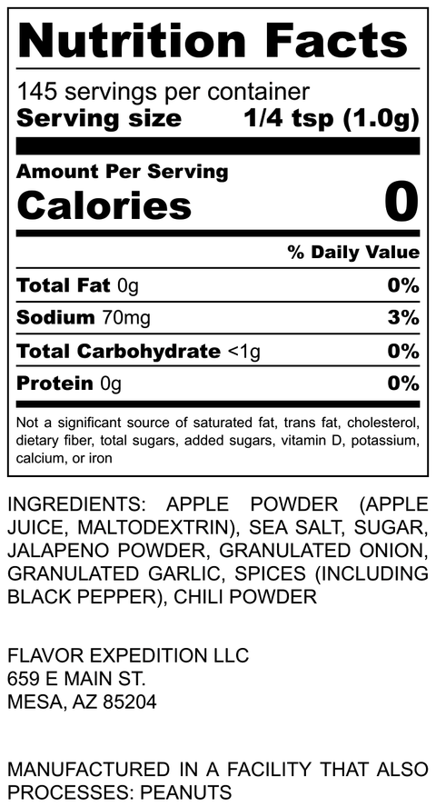 Flavor Expedition Co. Crisp Morning Nutrition Facts