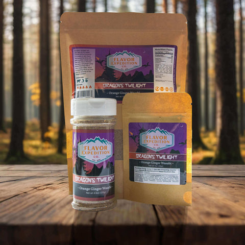 Flavor Expedition Co. Dragons Twilight - Orange Ginger Wasabi Seasoning in 3 available sizes