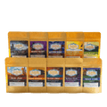 Spice Flight Seasoning Sampler Pack featuring ten diverse flavor blends in vibrant packets.