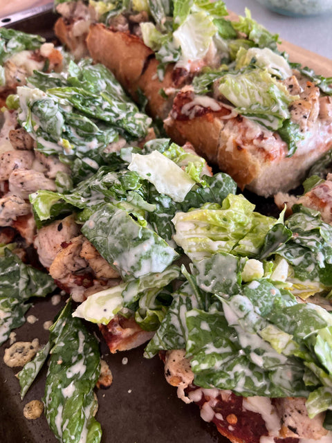 Caesar Salad French Bread Pizza