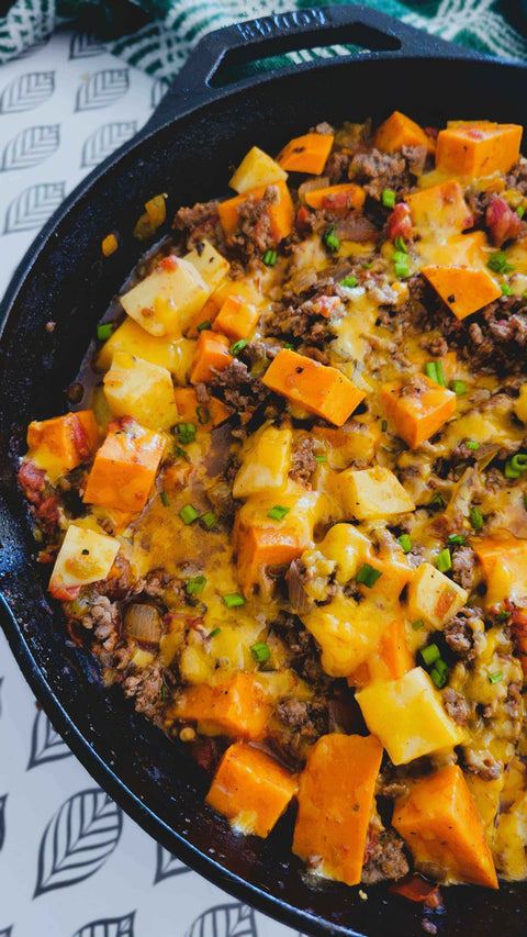 Ground Beef Sweet Potato Skillet