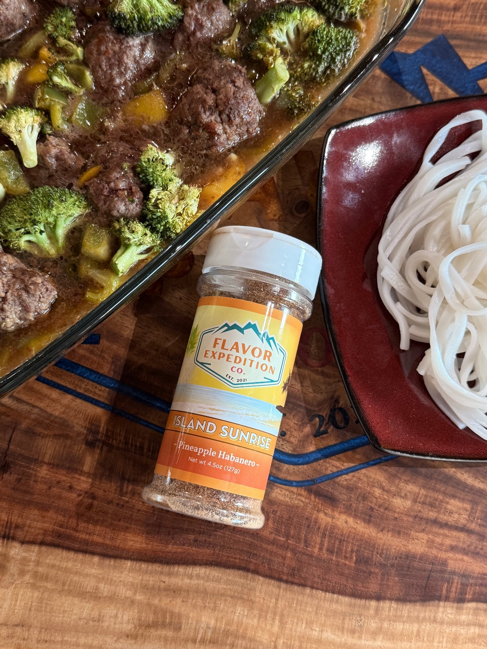 Hawaiian Meatballs with Peppers and Broccoli