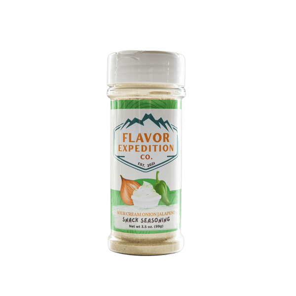 Sour Cream Onion Jalapeno Seasoning bottle from Flavor Expedition Co.