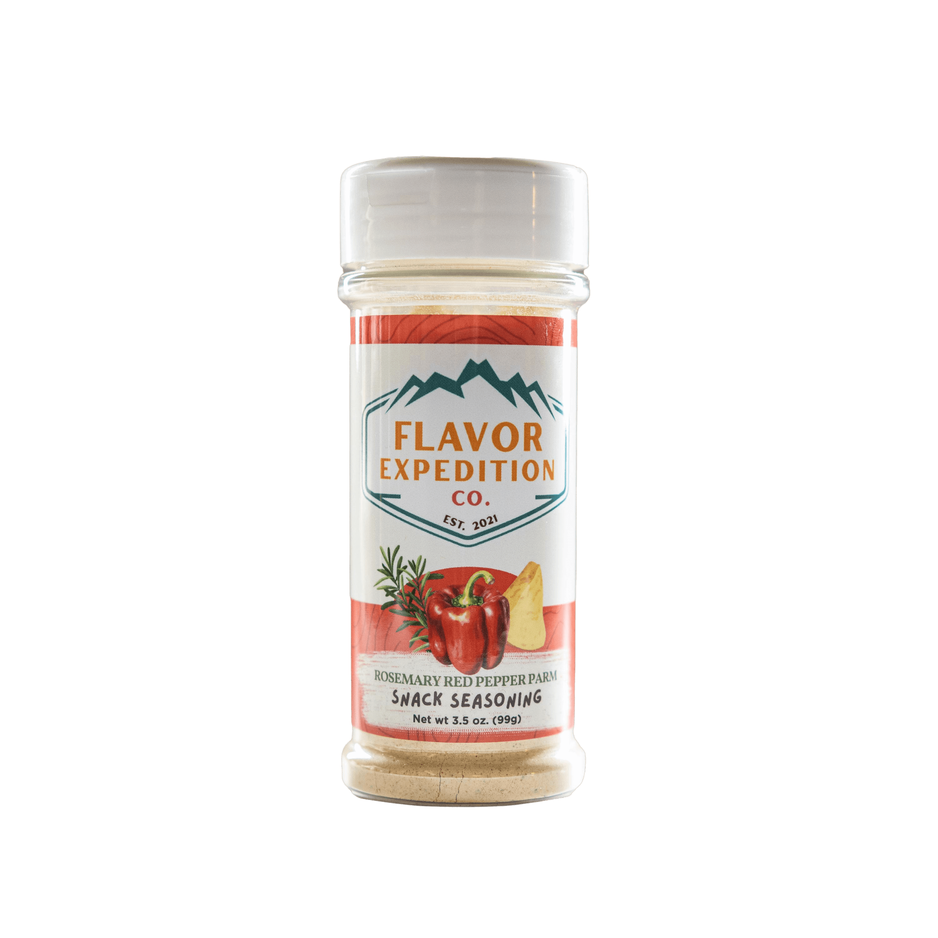 Rosemary Red Pepper Parm Seasoning by Flavor Expedition, perfect for elevating snacks and meals.