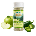 Spice jar labeled 'Crisp Morning Apple Jalapeno' by Flavor Expedition Co. with an apple and jalapenos on a white background.