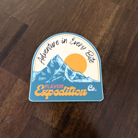 Flavor Expedition Co. "Adventure in Every Bite" Weatherproof Sticker