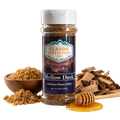 Spice jar labeled 'Mellow Dusk' from Flavor Expedition Co. with ingredients on a white background