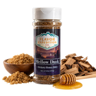Spice jar labeled 'Mellow Dusk' from Flavor Expedition Co. with ingredients on a white background