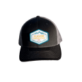 Flavor Expedition Co Patch Hat - Black / Charcoal adjustable hat with vibrant logo for flavor enthusiasts.