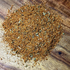 Spice blend on a wooden surface