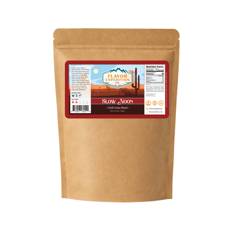 Kraft paper packaging with a label on a white background