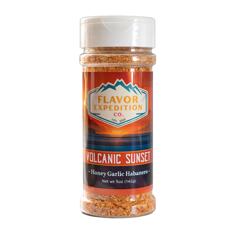 Honey Garlic Habanero Seasoning - Volcanic Sunset spice jar by Flavor Expedition Co.