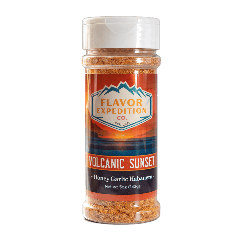 Honey Garlic Habanero Seasoning - Volcanic Sunset spice jar by Flavor Expedition Co.