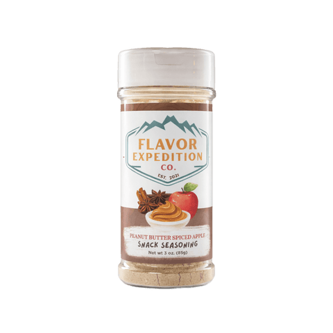 Seasoning jar with 'Flavor Expedition Co.' label on a white background