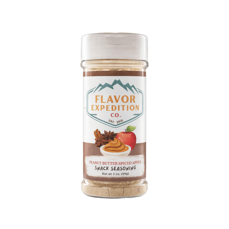 Seasoning jar with 'Flavor Expedition Co.' label on a white background