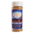 Green Chile Chipotle Seasoning by Western Dawn in a clear spice jar, showcasing southwestern flavors and aroma.