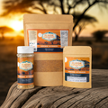 Spicy Mustard Seasoning by Flavor Expedition showcasing Scorching Afternoon packaging at sunset.